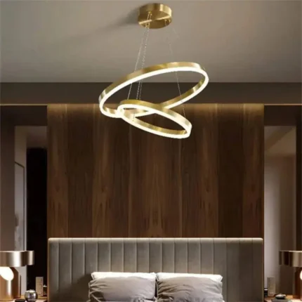 Lustra LED cu Telecomanda Vivy, 100W, Dimabila, Auriu