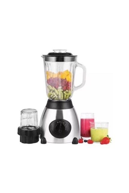 Blender 2 in 1, Rasnita Cafea, Putere 2200W, 5 Viteze, Recipient Sticla 1.5 Litri, Carcasa Inox ABS