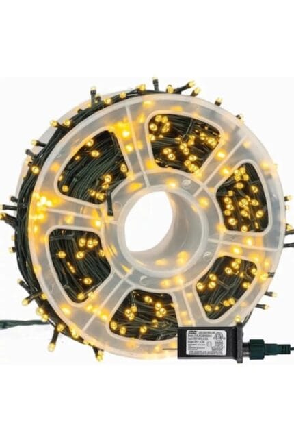 Instalatie luminoasa de Craciun, rola bec diamant, 480 de leduri alb cald, 100 metri,