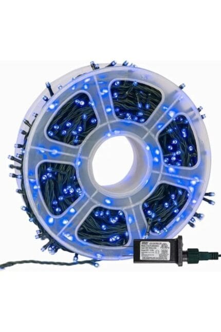 Instalatie luminoasa de Craciun, rola bec diamant, 480 de leduri albastre, 100 metri,