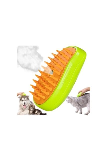 Perie multifunctionala cu aburi, pulverizare, dozator, USB, pentru pisici/caini -